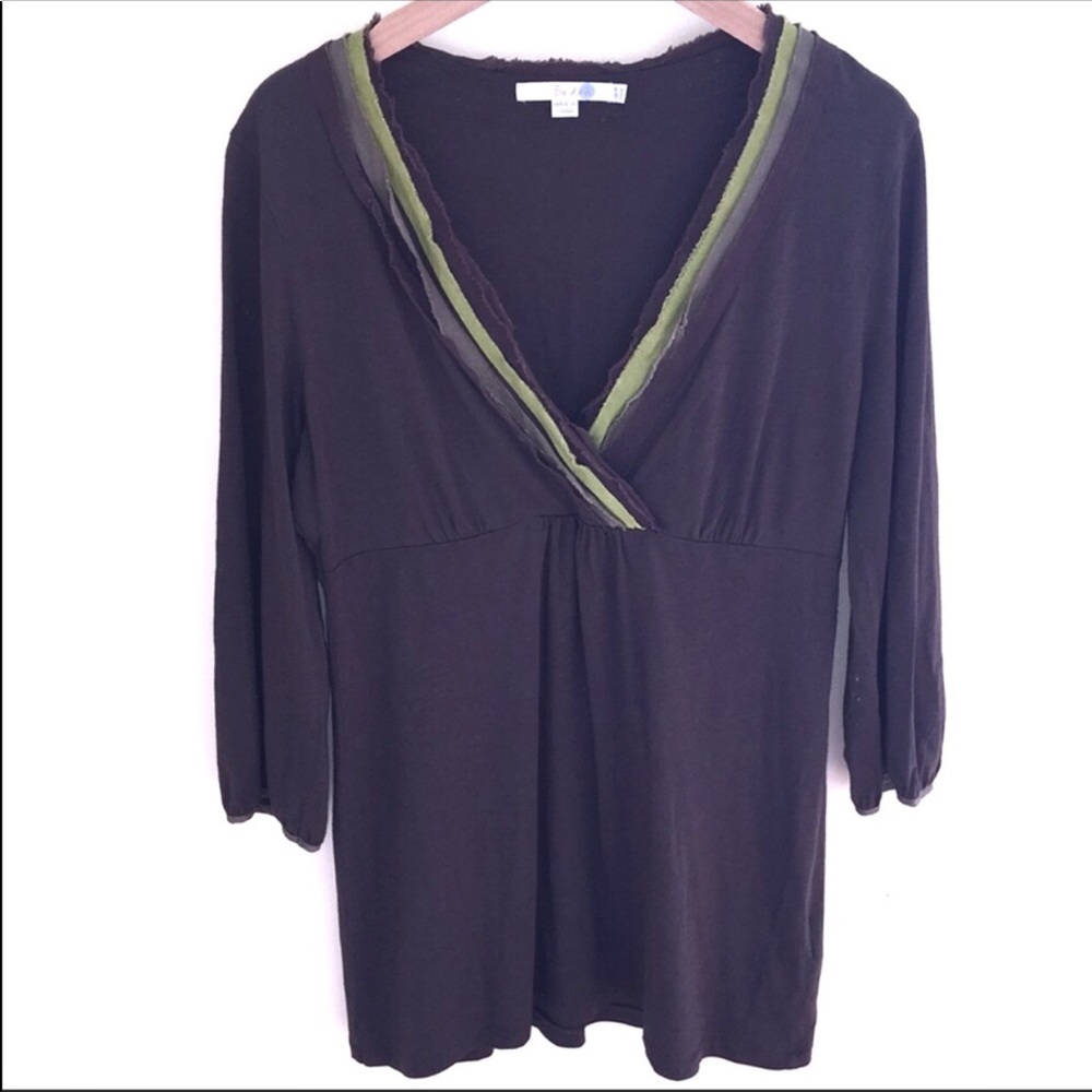 Boden Raw Edge Crossover Tunic Top